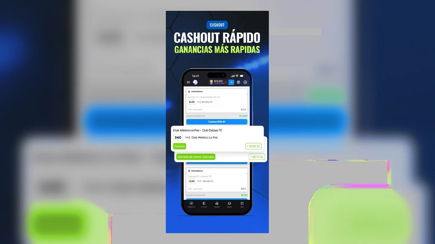 Pantalla de la app de Betmaster en el móvil